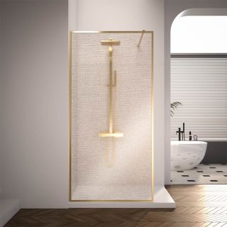 Душевая перегородка Veconi Korato KR-81GL, 800x2000, брашированное золото, ламинированное золото